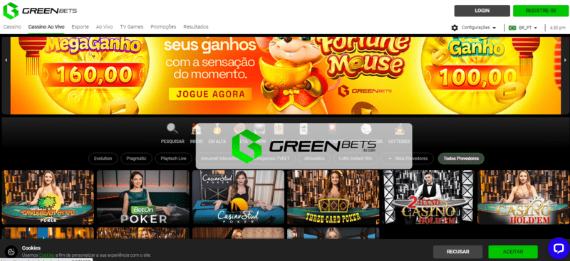 Caça-Níqueis do Greenbets e Software de Jogo